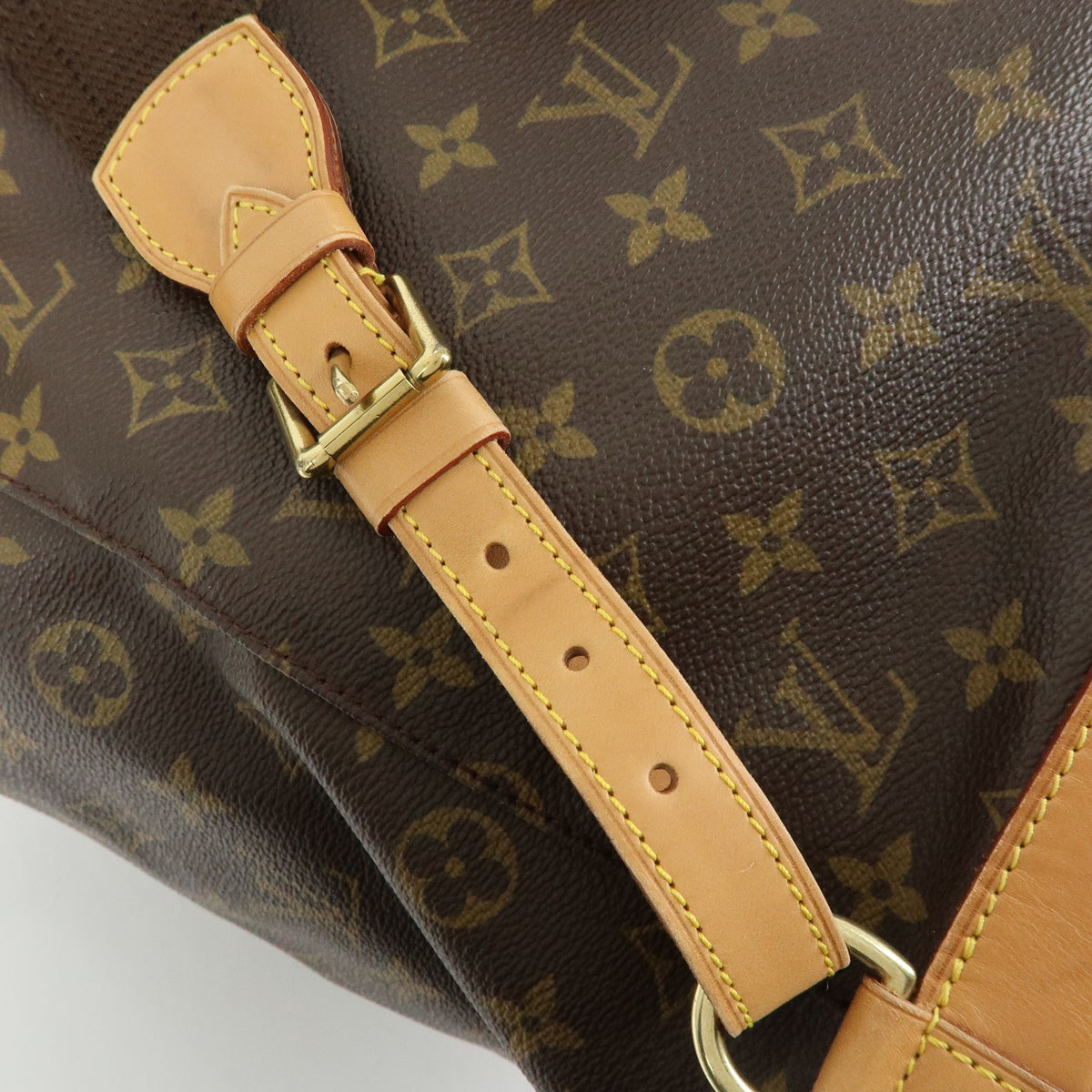 Louis Vuitton Vintage Montsouris Monogram Canvas, Brown, Canvas, Backpack
