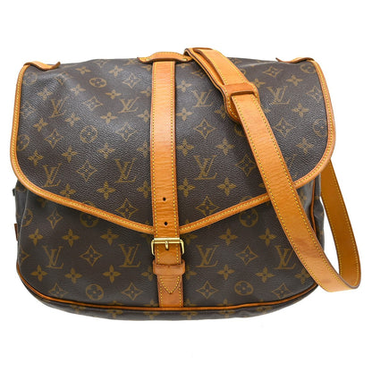 Louis Vuitton Saumur Monogram, Brown, Canvas, Shoulder Bag