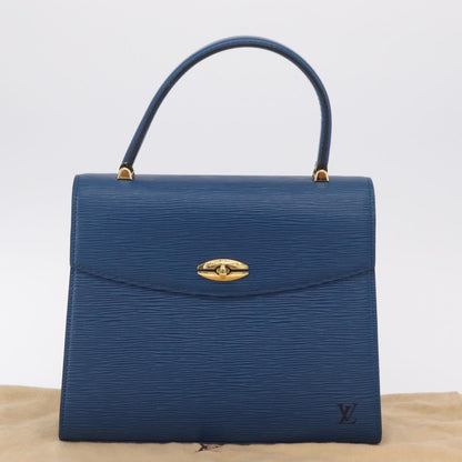Louis Vuitton Malesherbes Epi Leather, Blue, Leather, Handbag
