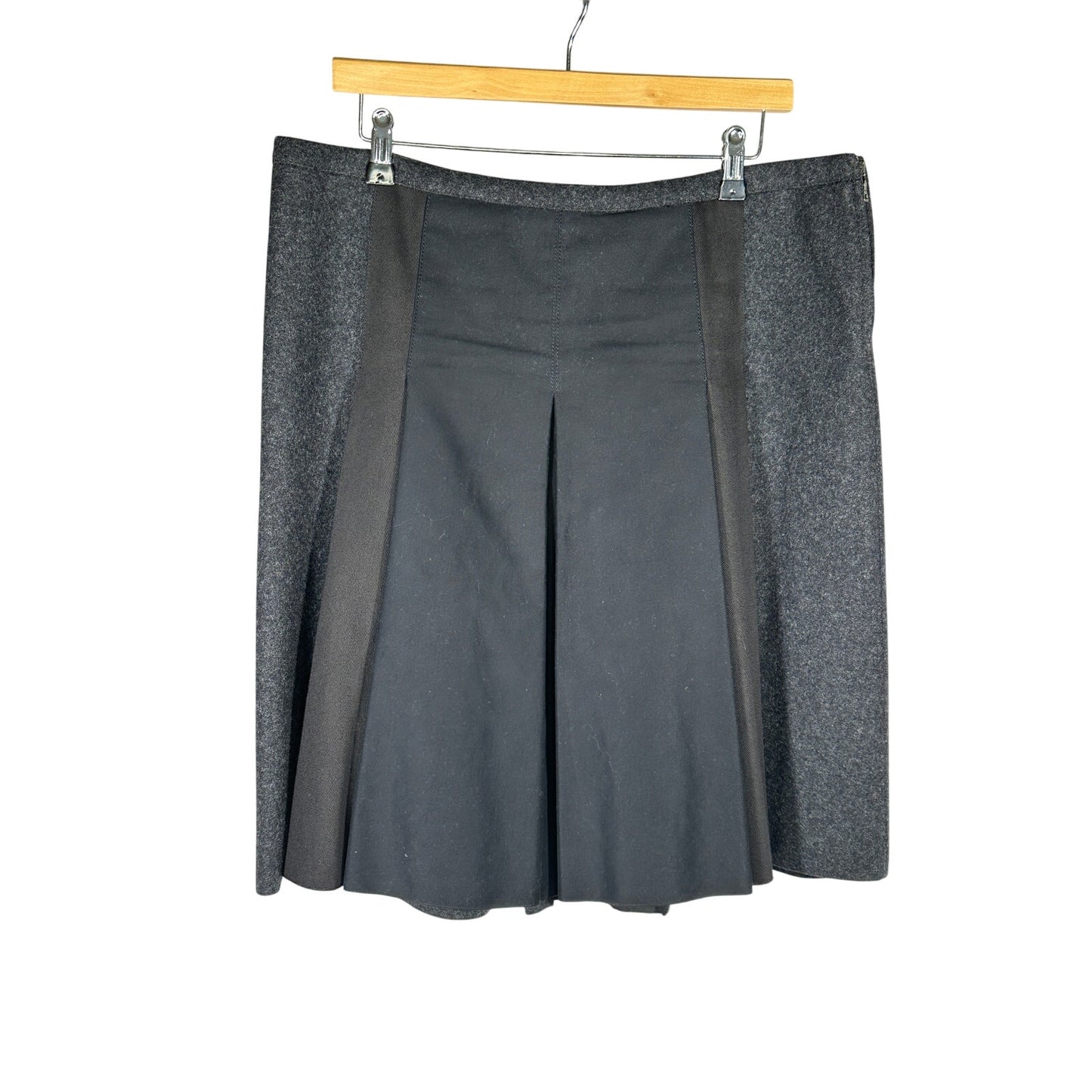 PRADA Virgin Wool Pleated Mini Skirt