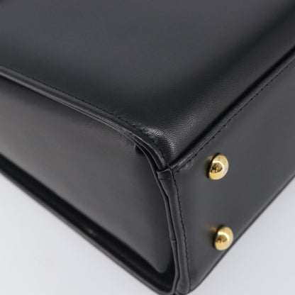 Givenchy Twist lock top handle Leather, Black, Leather, Handbag