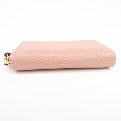 Gucci Swing Zip Around Leather, Pink, Leather, Wallet