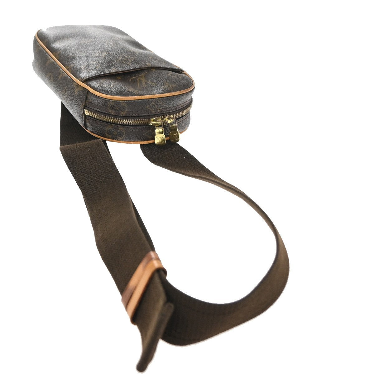 Louis Vuitton Pochette Gange Monogram Canvas, Brown, Canvas, Clutch