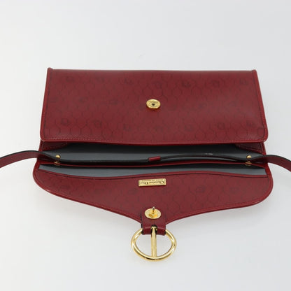 Christian Dior Vintage Honeycomb Canvas, Red, Canvas, Shoulder Bag