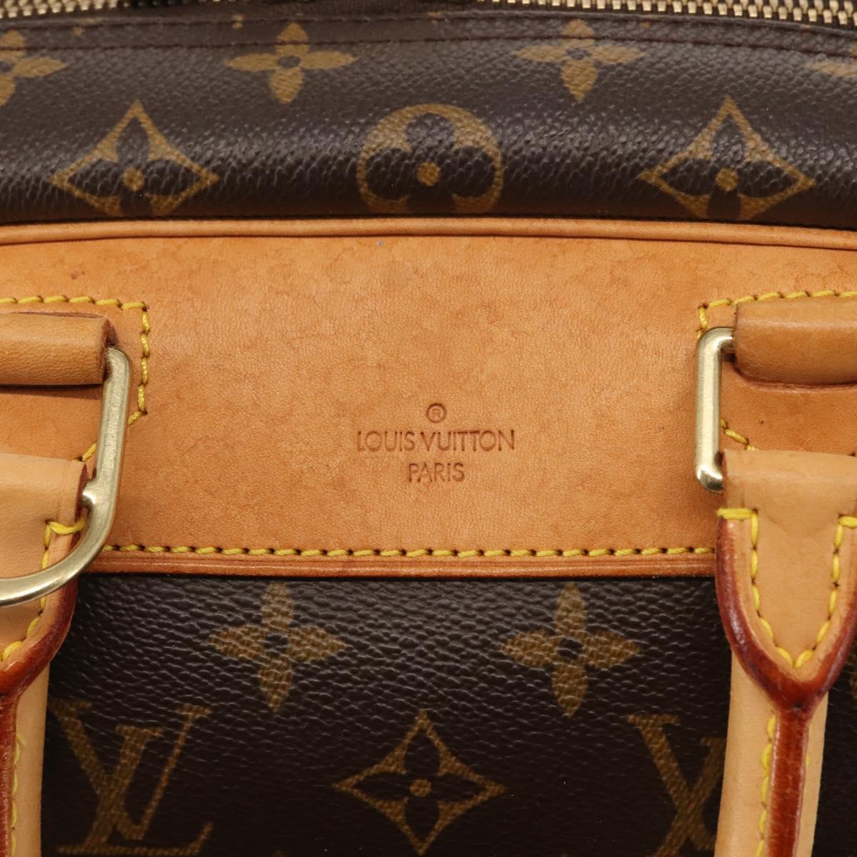Louis Vuitton Deauville Handbag Monogram Canvas, BROWN, CANVAS, Handbag