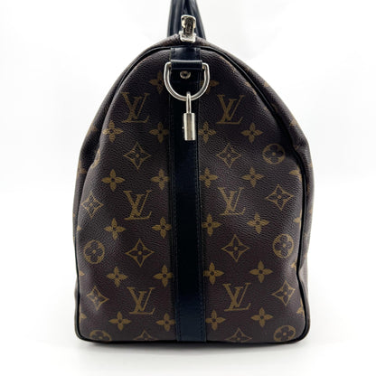 Louis Vuitton Keepall Bandouliere Macassar Monogram Canvas, Brown, Canvas, Travel Bag