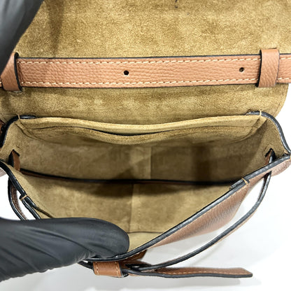 Loewe Gate Belt Leather, Brown, Leather, Shoulder Bag
