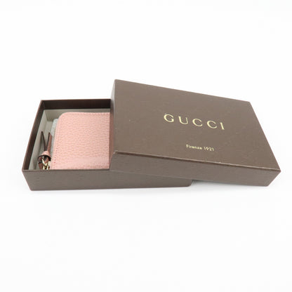 Gucci Swing Zip Around Leather, Pink, Leather, Wallet