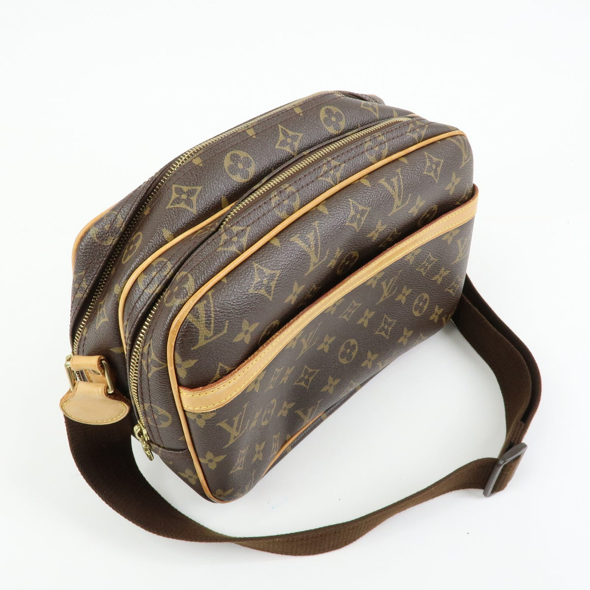 Louis Vuitton Reporter Monogram Canvas, Brown, Canvas, Shoulder Bag