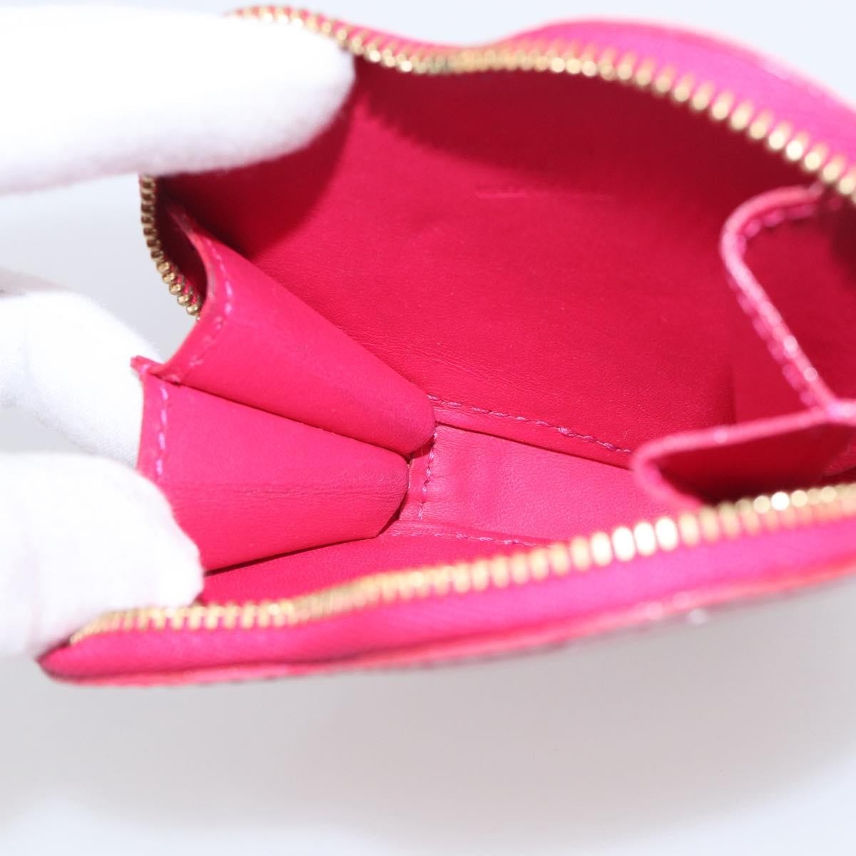 Louis Vuitton Heart Coin Purse Monogram Vernis, Pink, Patent Leather, Clutch