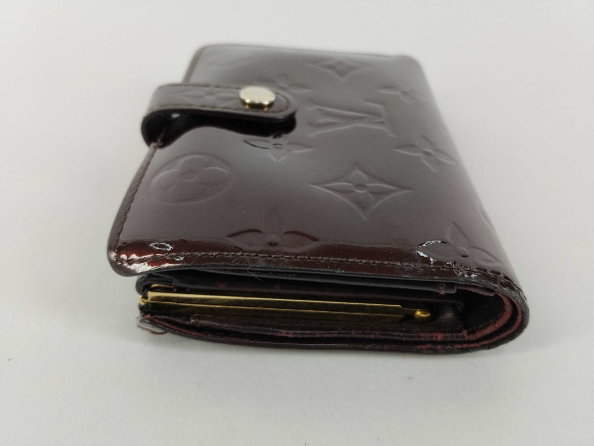 Louis Vuitton Viennois Monogram Canvas, Burgundy, Patent Leather, Card Holder