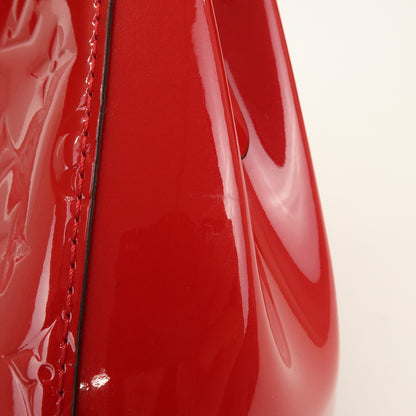 Louis Vuitton Montaigne Monogram Vernis, Red, Patent Leather, Handbag