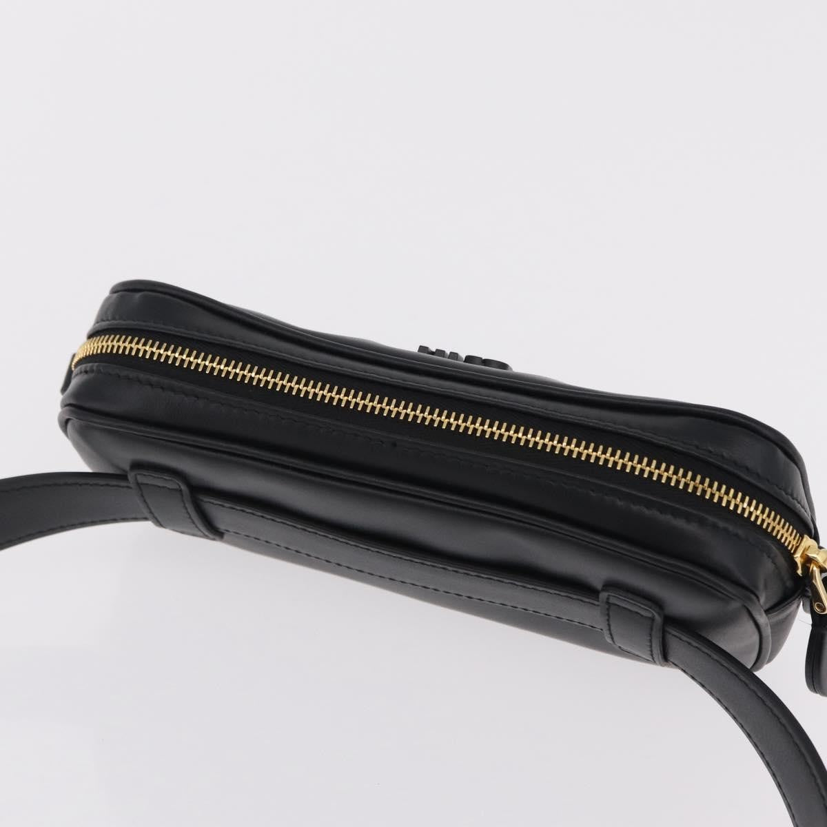 Miu Miu Arcadie Camera Leather, Black, Leather, Handbag
