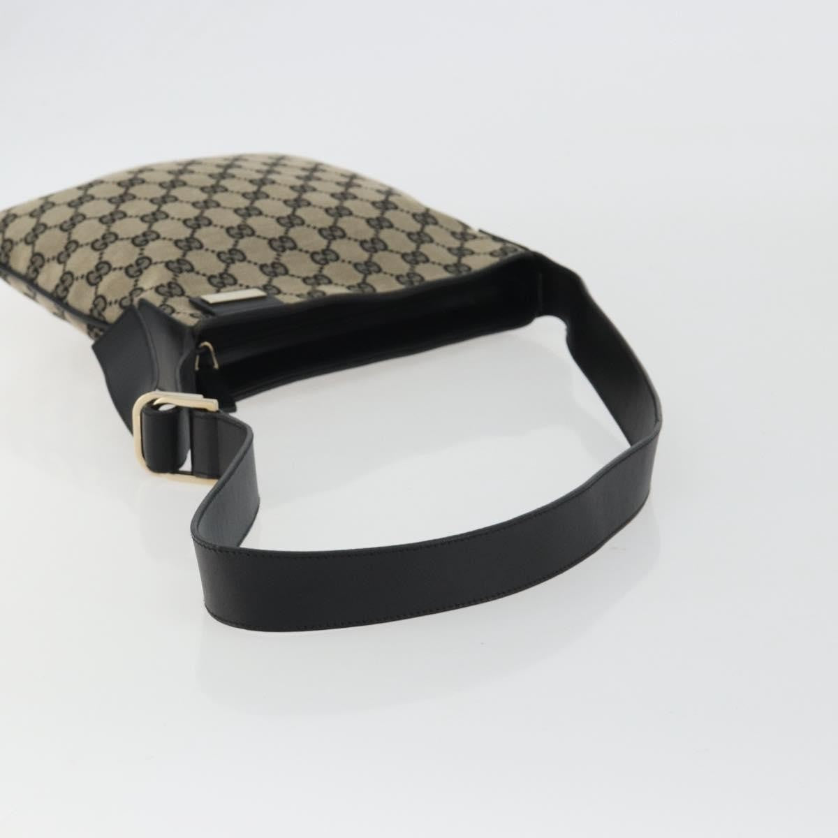 Gucci Web Strap Zip Messenger GG Canvas, Beige, Canvas, Handbag