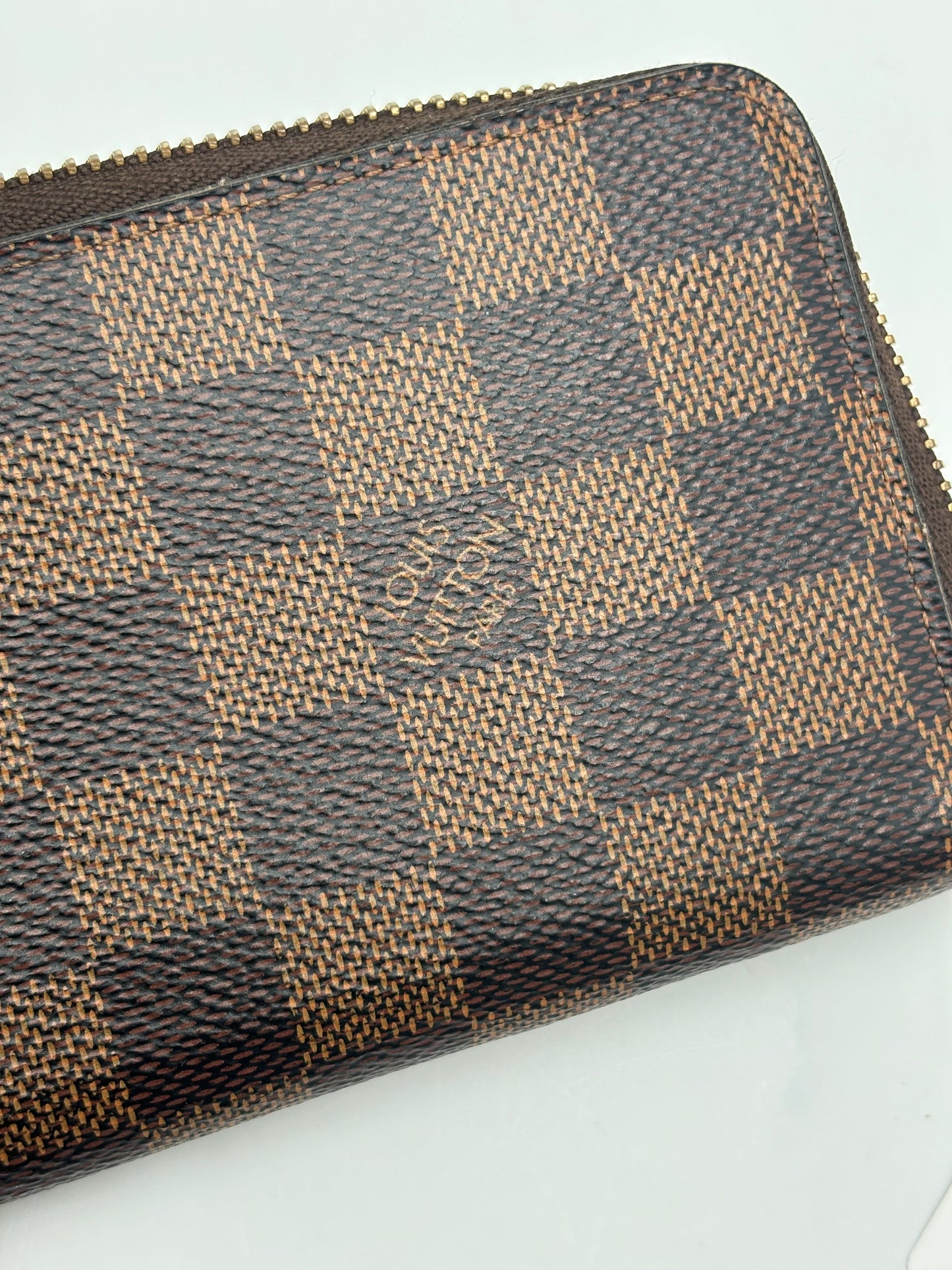 Louis Vuitton Clemence Damier Ebene, Brown, Canvas, Wallet