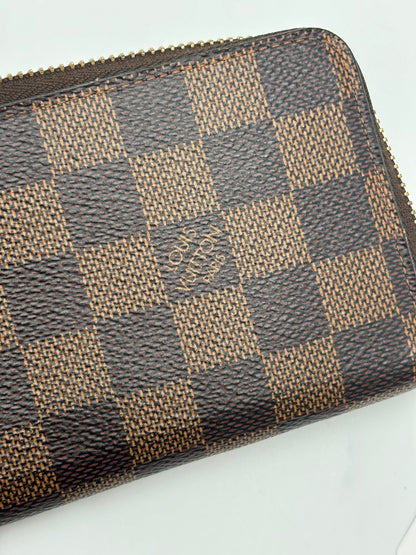 Louis Vuitton Clemence Damier Ebene, Brown, Canvas, Wallet
