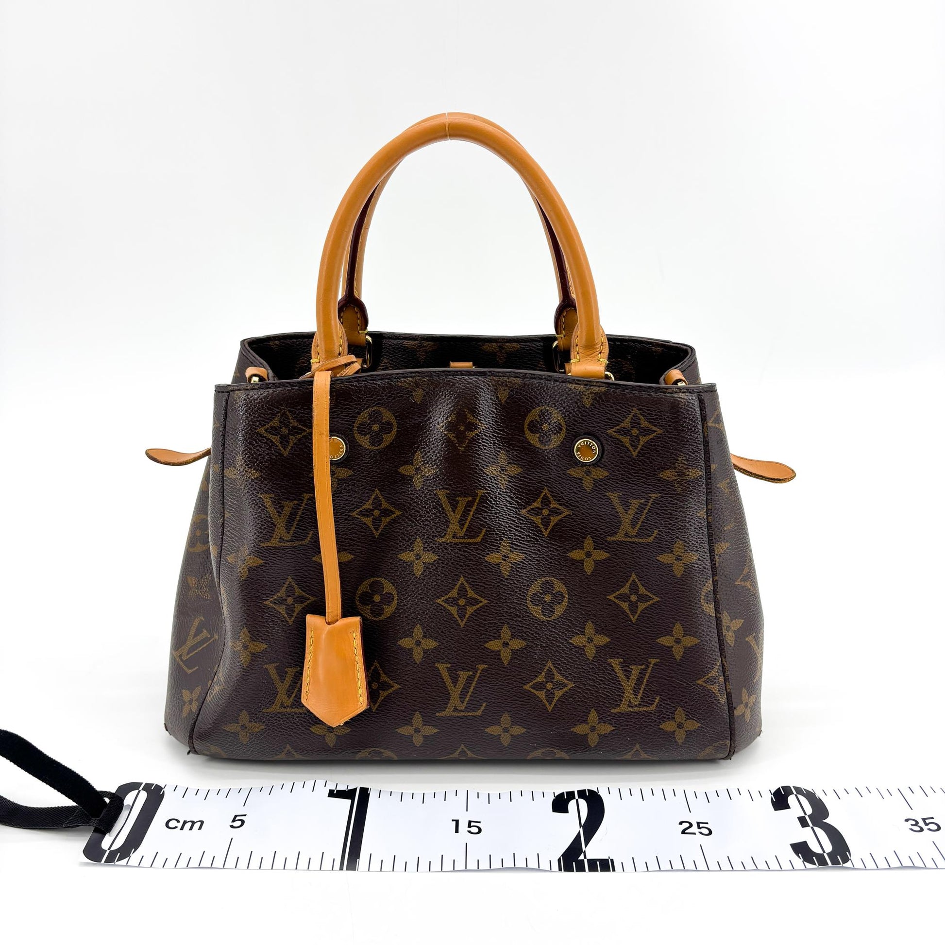 Louis Vuitton Montaigne Monogram Canvas, Brown, Canvas, Handbag