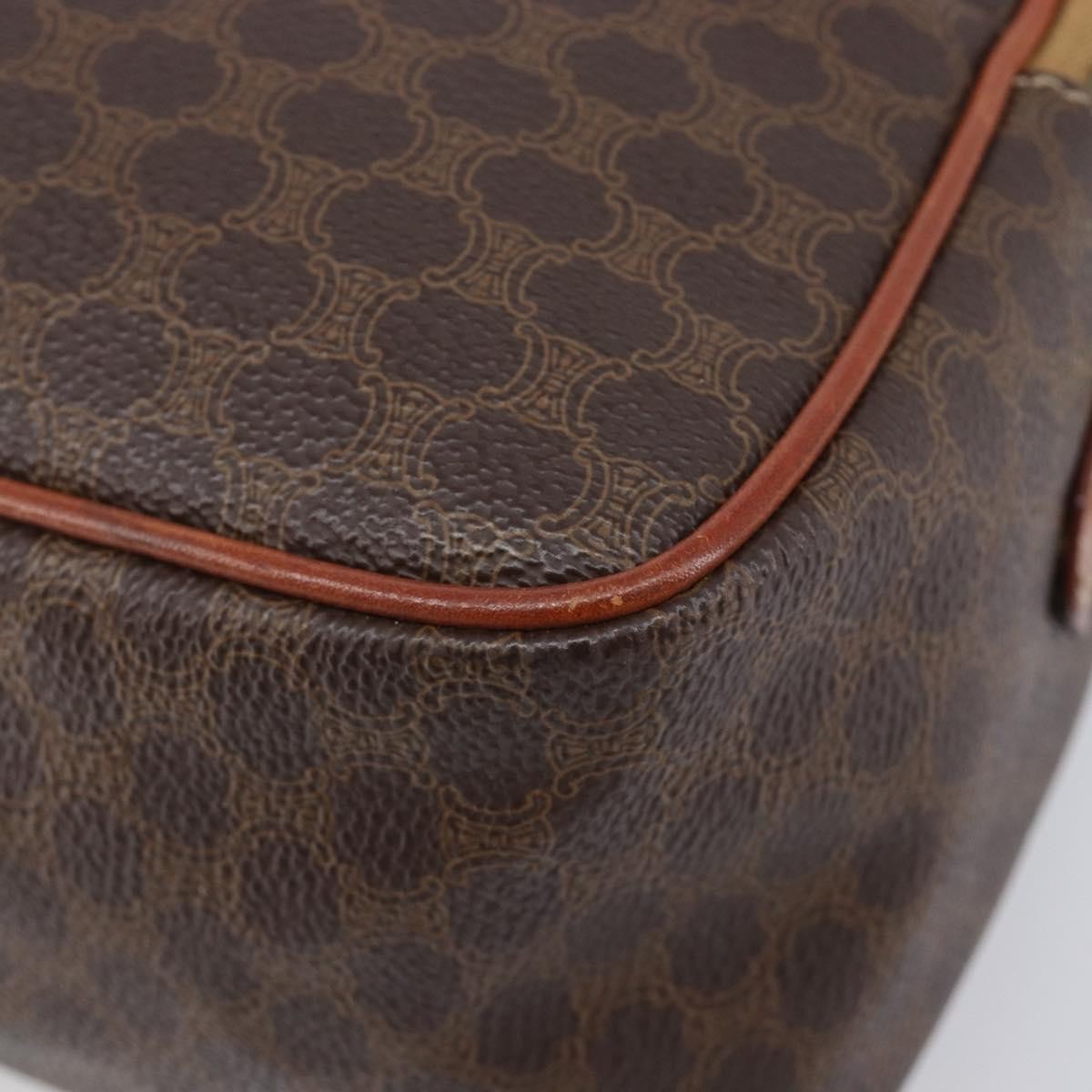 Celine Vintage Handbag Toile Céline, Brown, Canvas, Handbag