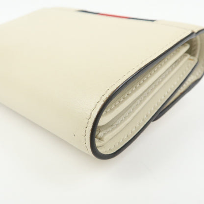 Gucci Sylvie Compact Leather, Beige, Leather, Wallet