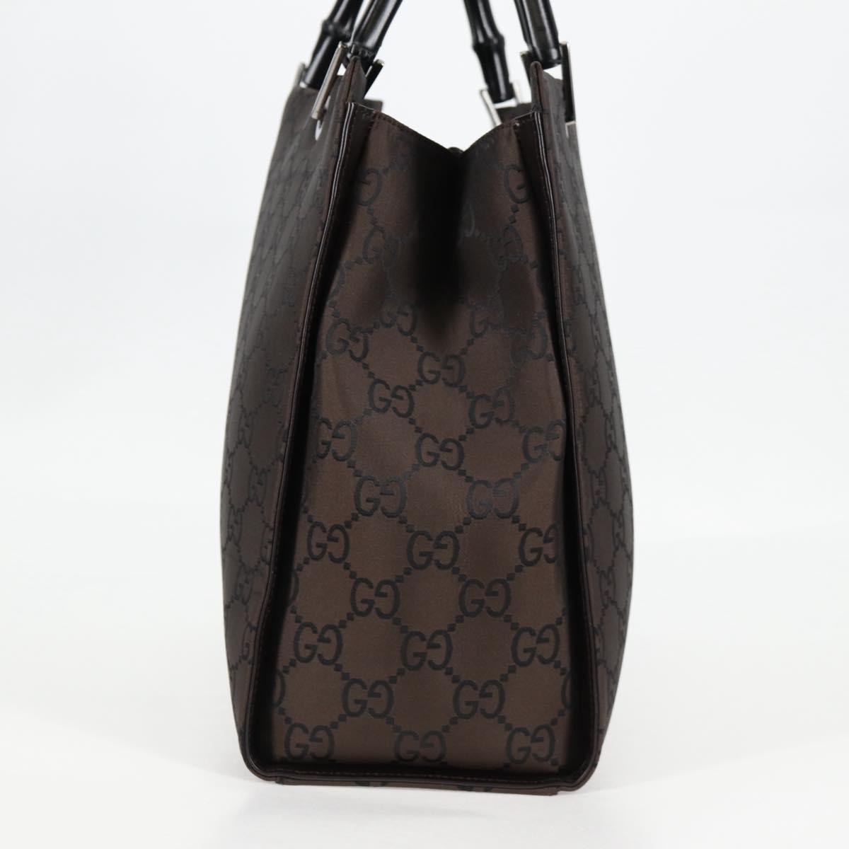 Gucci Bamboo tote bag Canvas, BROWN, CANVAS, Handbag