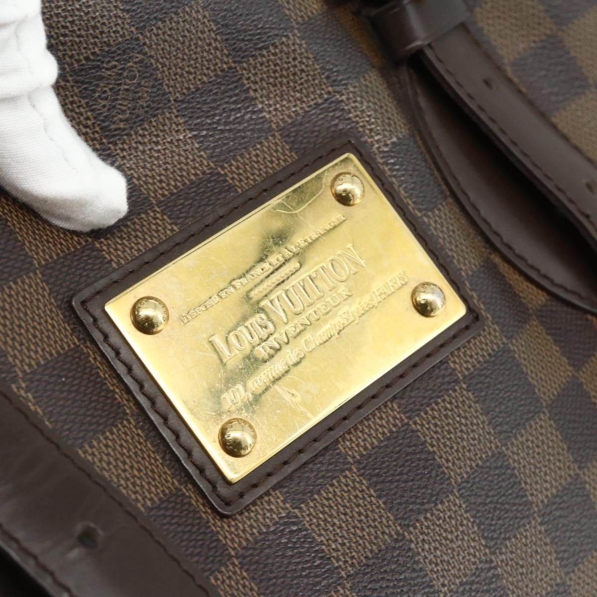 Louis Vuitton Hampstead Damier, Brown, Canvas, Tote Bag