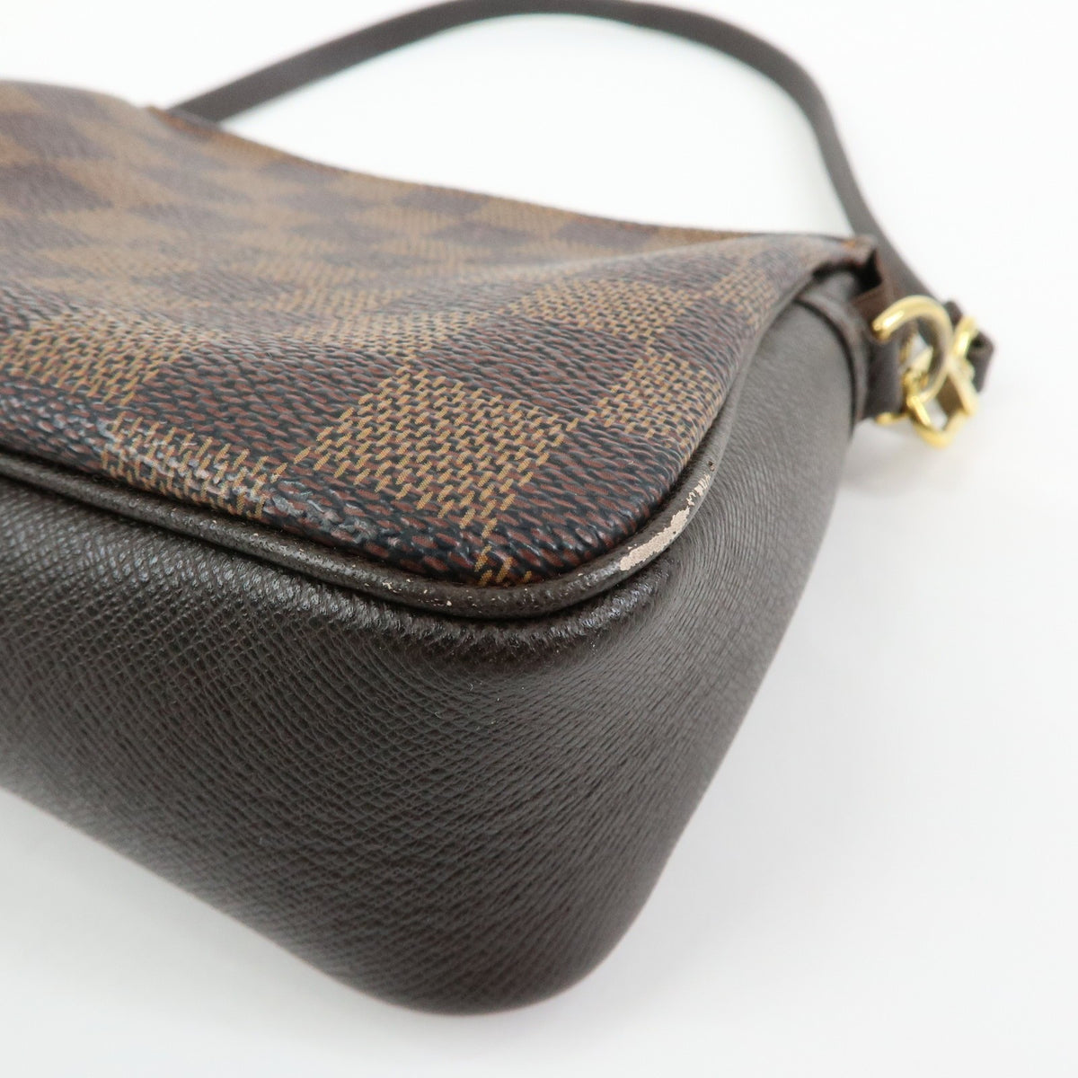 Louis Vuitton Trousse Make Up Damier, Brown, Canvas, Clutch