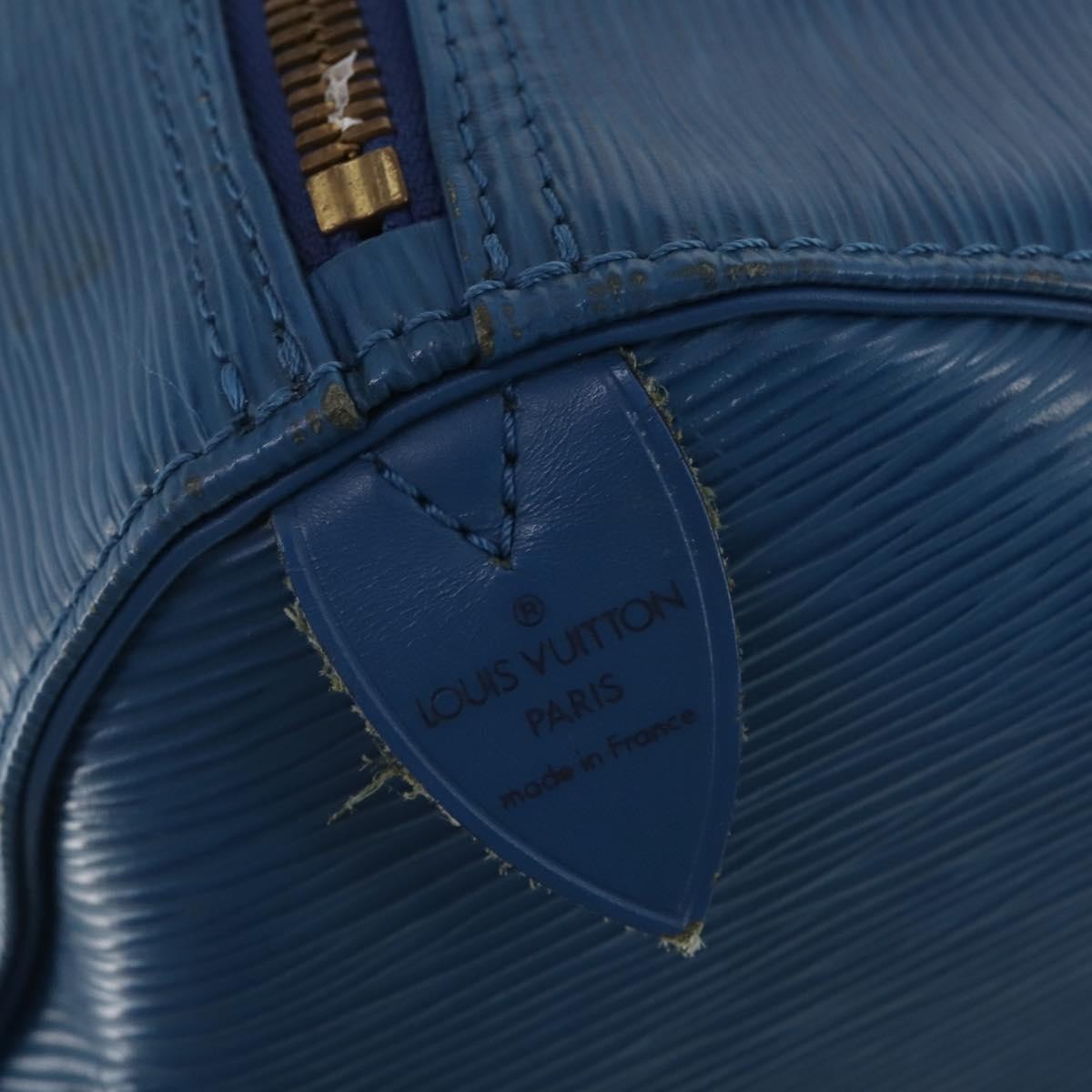 Louis Vuitton Keepall Epi Leather, Blue, Leather, Travel Bag