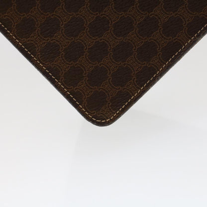 Celine Macadam Handbag Macadam with leather, BROWN, LEATHER, Handbag