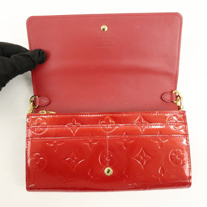 Louis Vuitton Chaine Monogram Vernis, Red, Patent Leather, Crossbody Bag