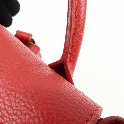 Louis Vuitton Lockme Leather, Red, Leather, Backpack