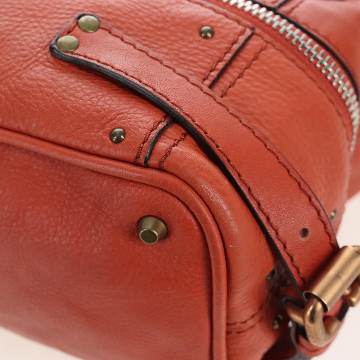 Chloe Paddington Leather, Orange, Leather, Tote Bag