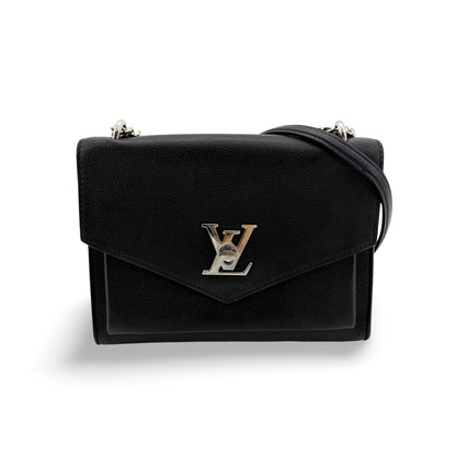 Louis Vuitton Mylockme Monochrome Leather, Black, Leather, Handbag