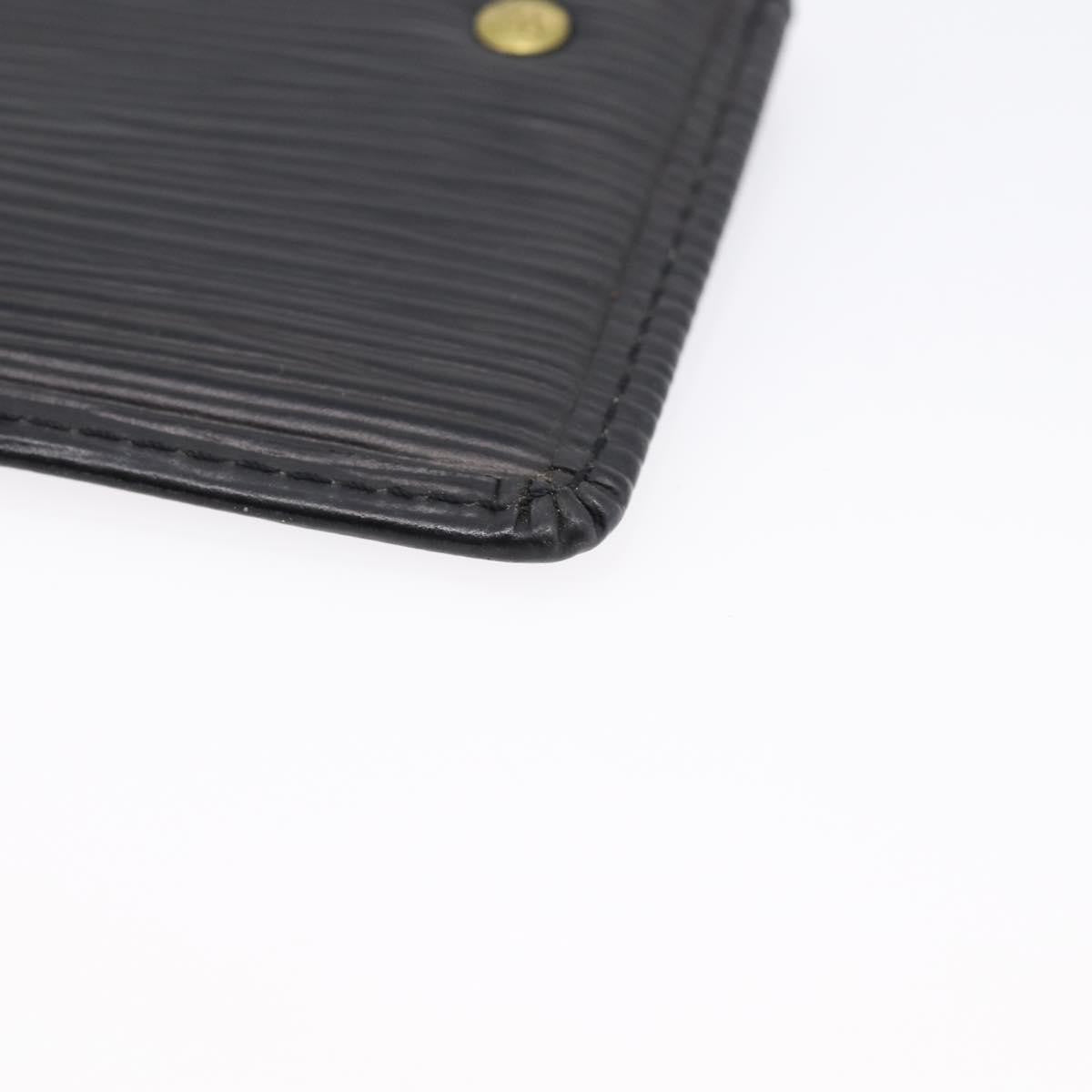 Louis Vuitton Pochette Clés Epi, Black, Leather, Wallet