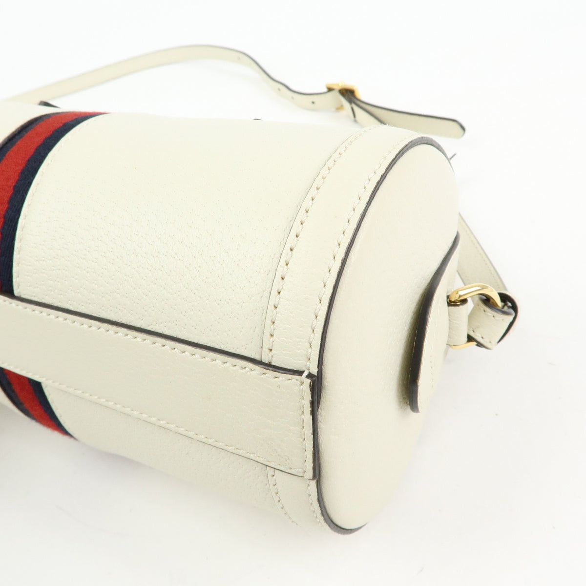 Gucci Ophidia Boston Leather, White, Leather, Handbag