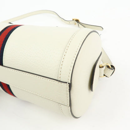 Gucci Ophidia Boston Leather, White, Leather, Handbag