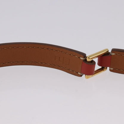 Hermes Rivale Double Tour Leather, Red, Leather, Bracelet