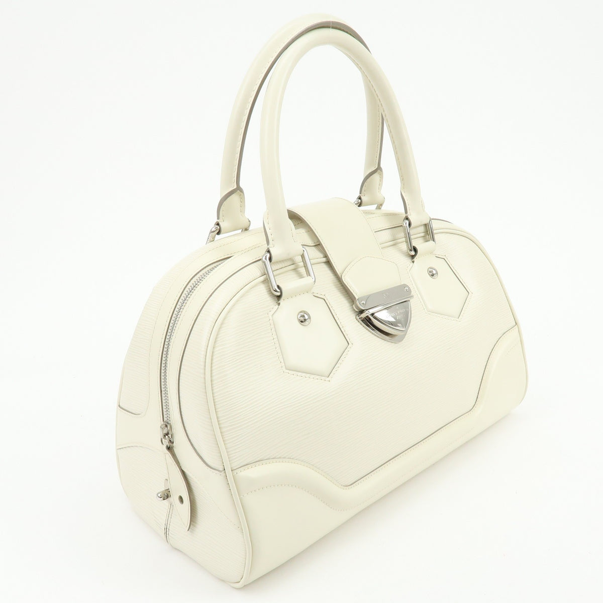 Louis Vuitton Montaigne Bowling Epi Leather, White, Leather, Handbag