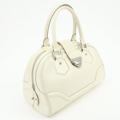 Louis Vuitton Montaigne Bowling Epi Leather, White, Leather, Handbag