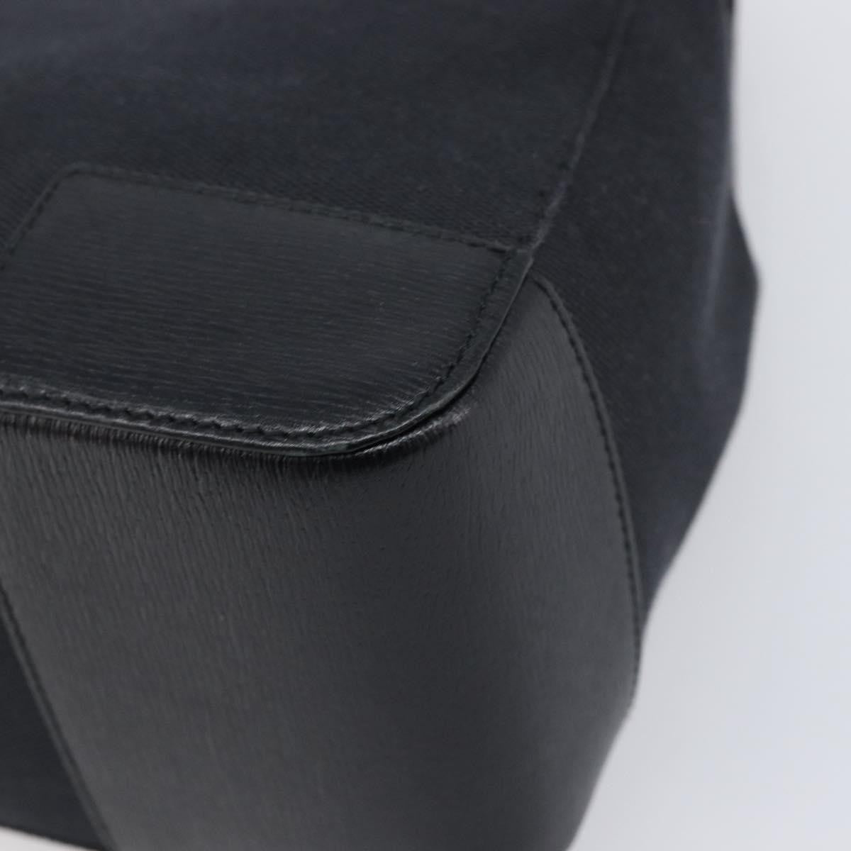 Gucci Vintage G logo Canvas, Black, Leather, Shoulder Bag