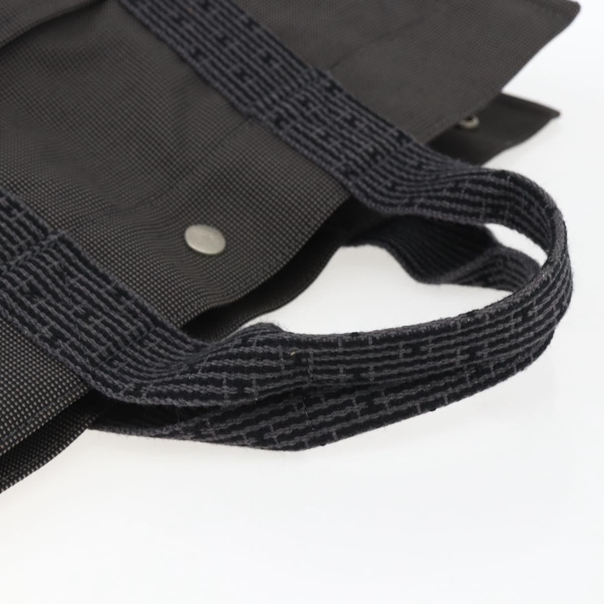 Hermes Fourre-tout Herline Canvas, Gray, Canvas, Tote Bag