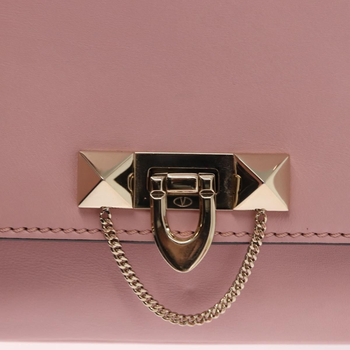 Valentino Garavani Demilune Flap Satchel Leather, Pink, Leather, Handbag