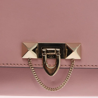 Valentino Garavani Demilune Flap Satchel Leather, Pink, Leather, Handbag