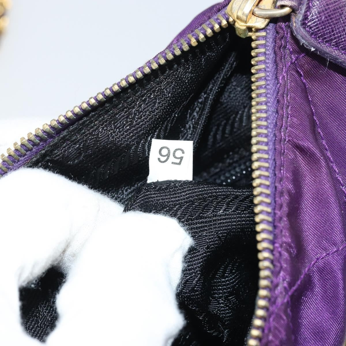 Prada Re-Edition 1995 Chain Tote Quilted Re-Nylon, Purple, Nylon, Shoulder Bag