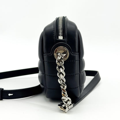 Burberry Lola Camera Quilted Leather, Black, Leather, Shoulder Bag