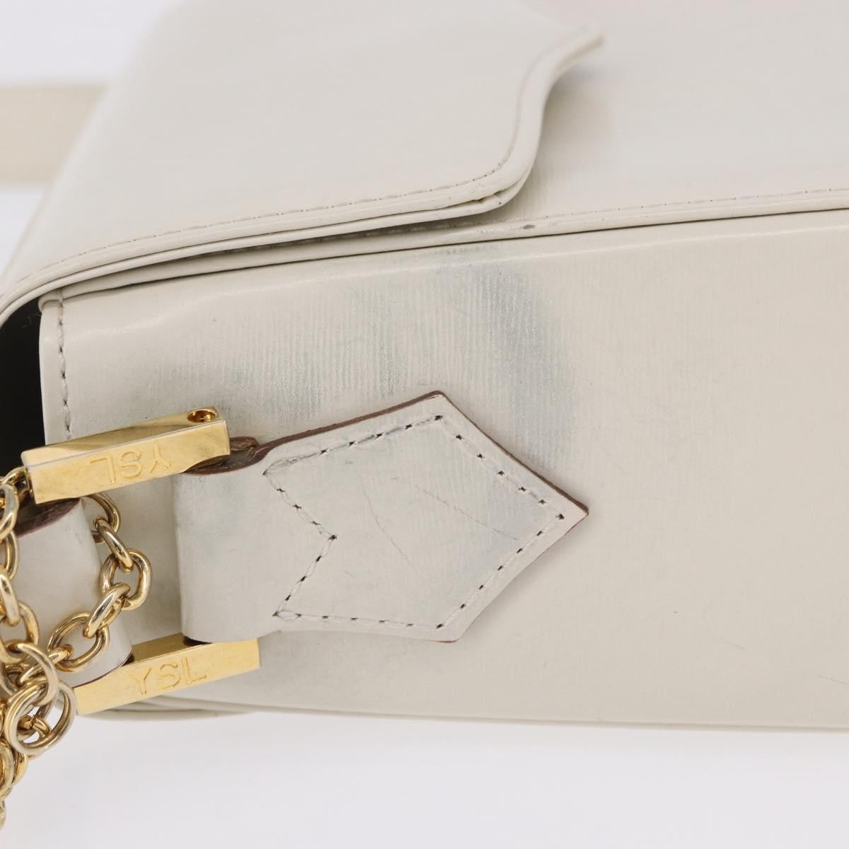 Saint Laurent Vintage Leather, Ecru, Leather, Shoulder Bag