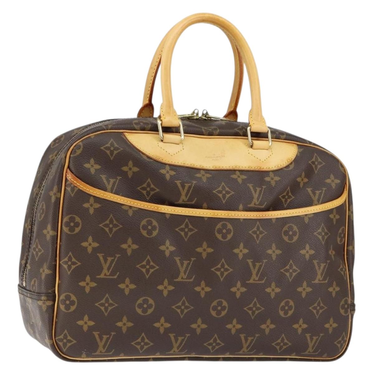 Louis Vuitton Deauville Handbag Monogram Canvas, BROWN, CANVAS, Handbag