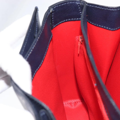 Celine Handbag Leather, Navy, Leather, Handbag