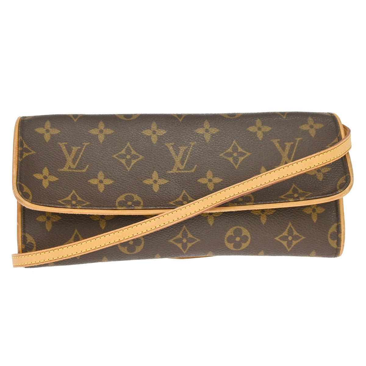 Louis Vuitton Twin Monogram Canvas, Brown, Canvas, Clutch