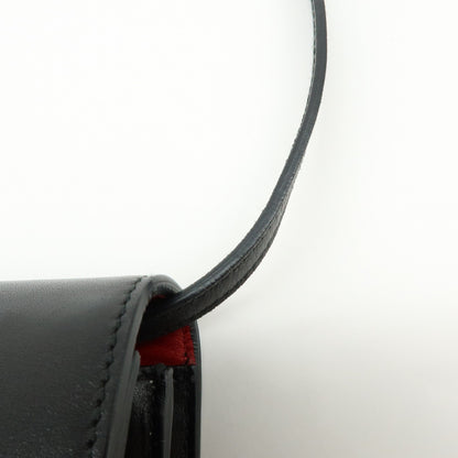 Prada Wallet on Strap City Calfskin, Black, Leather, Crossbody Bag