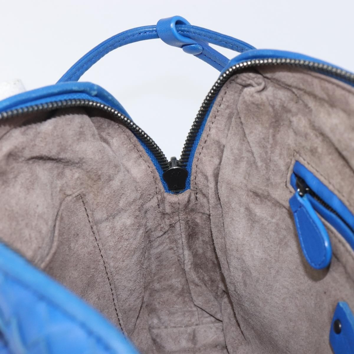 Bottega Veneta Nodini Intrecciato Nappa, Blue, Leather, Shoulder Bag
